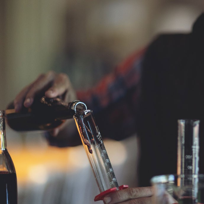 Wine blending at Paraduxx