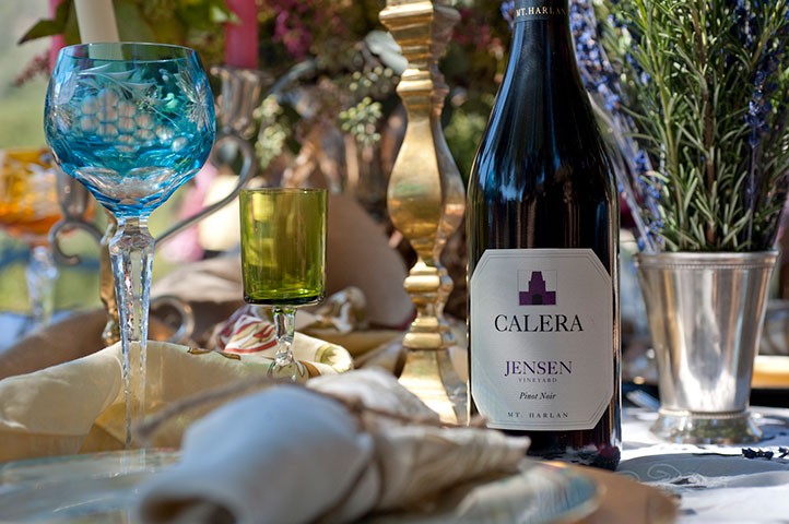 calera wine on beautiful table