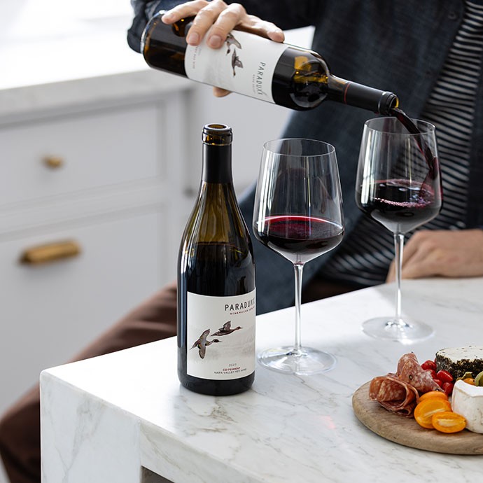 Paraduxx Wines on a table