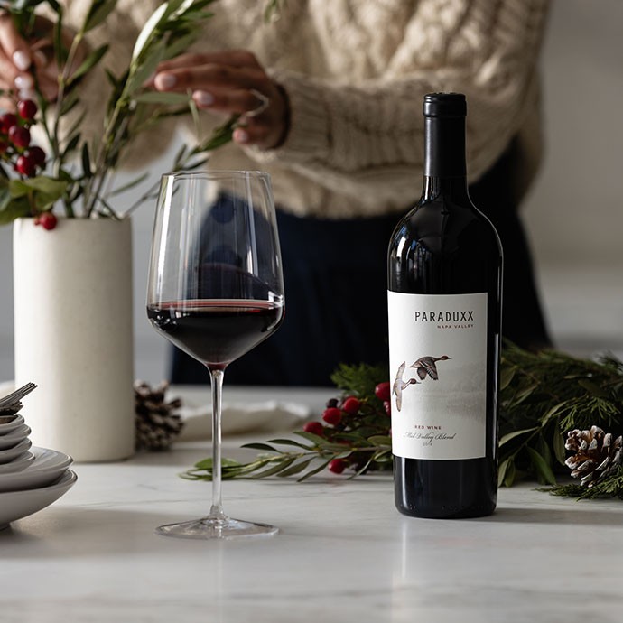 Paraduxx Wines on a table