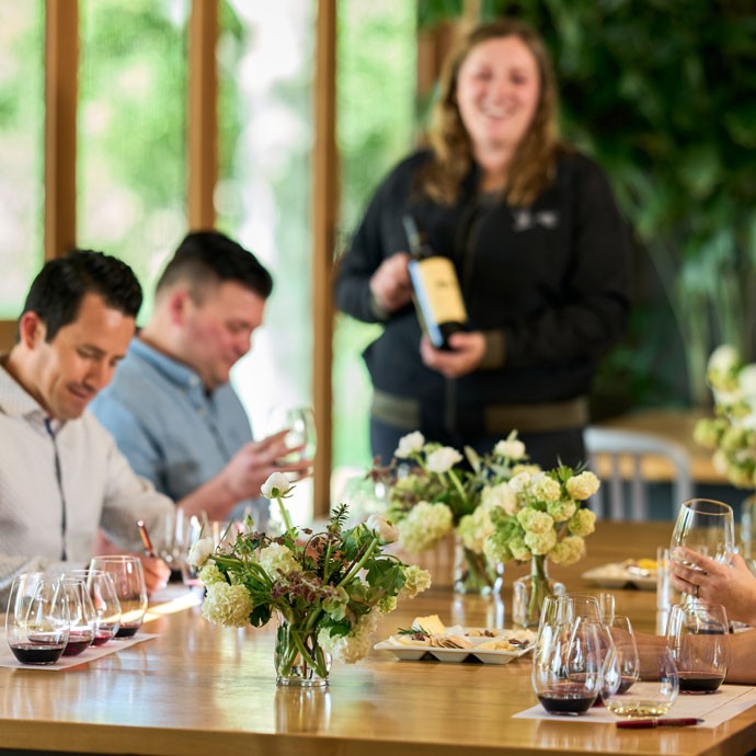 Book a group tasting in the relaxing paraduxx courtyard